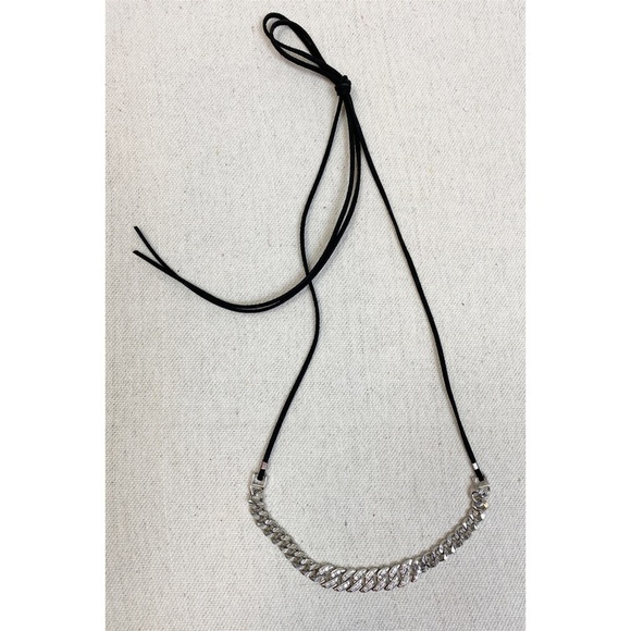 Rhinestone encrusted graduated chain necklace - Picture 5 of 5